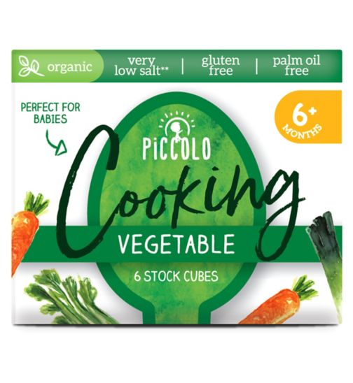 Piccolo Organic Cooking Stock Cubes Vegetable 6x8g 6 Months+