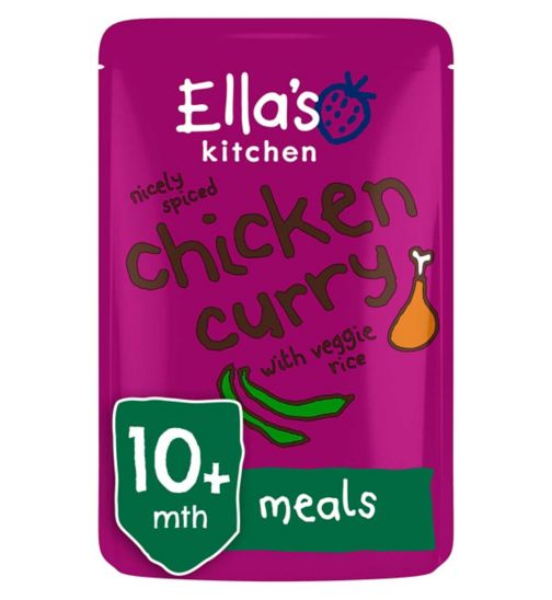 Ella's Kitchen Organic Chicken Curry with Veggie Rice Baby Food Pouch 10+ Months 190g