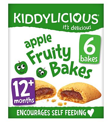 Kiddylicious Fruity Bakes, apple, infant snack, 12 months+, multipack, 6x22g