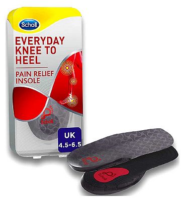 Scholl Everyday Knee to Heel Pain Relief Insole - size 4.5 - 6.5