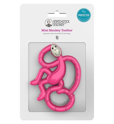 Matchstick Monkey Mini Teether Pink