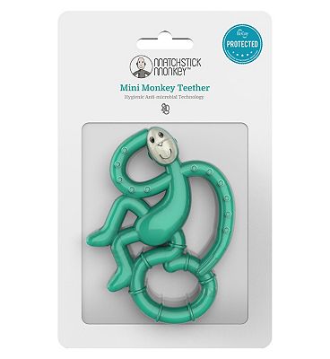 Click to view product details and reviews for Matchstick Monkey Mini Teether Green.