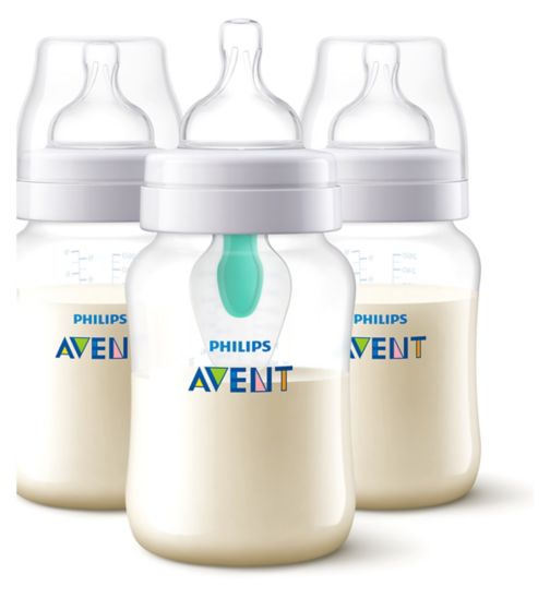 Philips Avent Anti-Colic Bottle with Airfree Vent 260ml - 3 Pack SCF403/35