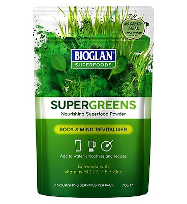 Click to view product details and reviews for Bioglan Superfoods Supergreens 70g.