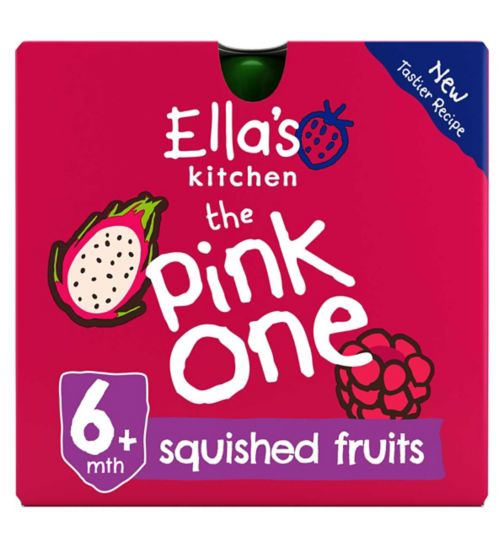 Ella's Kitchen Organic The Pink One Smoothie Multipack Baby Food Pouch 6+ Months 90g