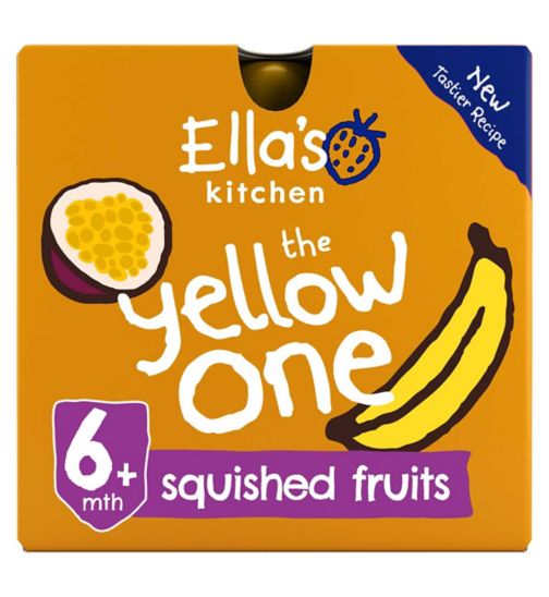 Ella's Kitchen Organic The Yellow One Smoothie Multipack Baby Food Pouch 6+ Months 5 x 90g