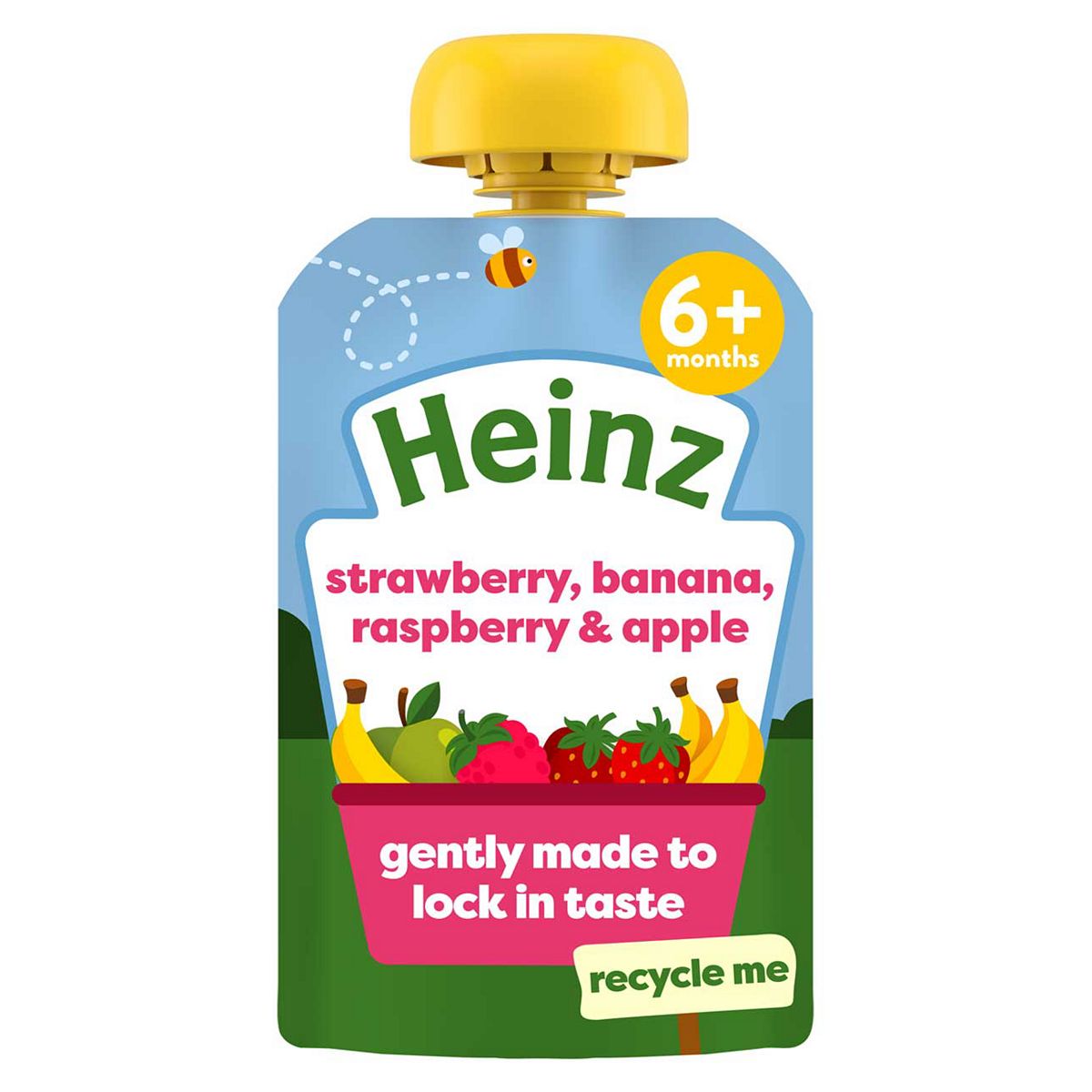 Heinz By Nature Strawberry, Banana, Raspberry & Apple Pouch, 6+ Months