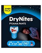 Huggies DryNites Boys Pyjama Pants, 16 Pants, 17-30kg