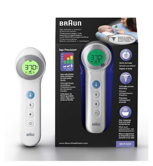 Braun No Touch + Touch Thermometer with Age Precision, BNT400