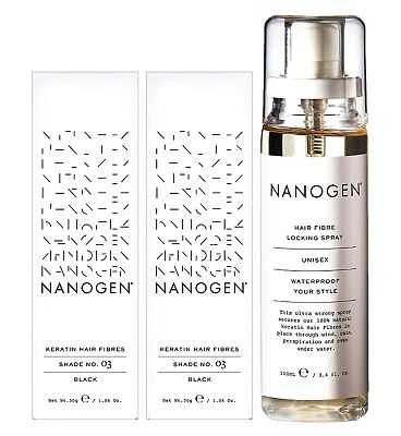 Click to view product details and reviews for Nanogen Hair Thickening Keratin Fibres Black 2 X 30g Bundle.