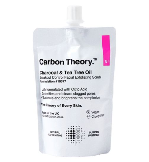 Carbon Theory Charcoal & Tea Tree Oil Breakout Control Facial Exfoliating Scrub