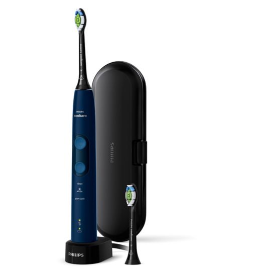 Philips Sonicare ProtectiveClean 5100 Navy Electric Toothbrush & Additional Toothbrush Head