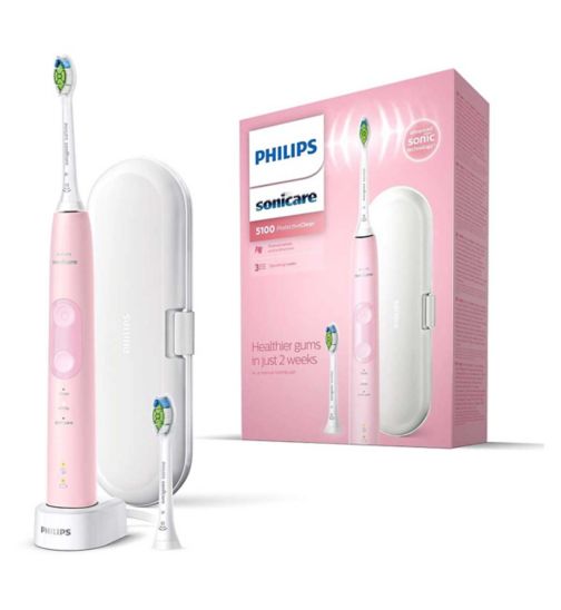 Philips Sonicare ProtectiveClean 5100 Pink Electric Toothbrush & Additional Toothbrush Head