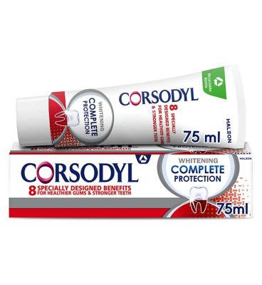 Corsodyl Complete Protection Toothpaste Whitening 75ml