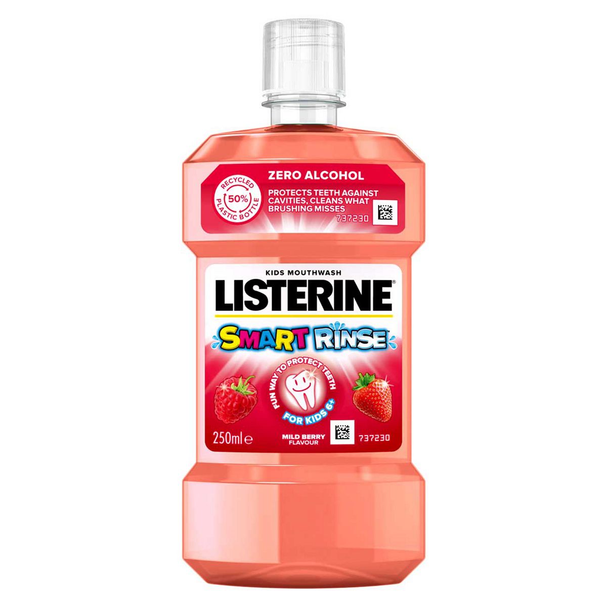 Listerine Smart Rinse Mild Berry Mouthwash For Kids 6+250 Ml, 250Ml