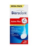 Steradent Active Plus Denture Cleaner Menthol - 136 Tablets