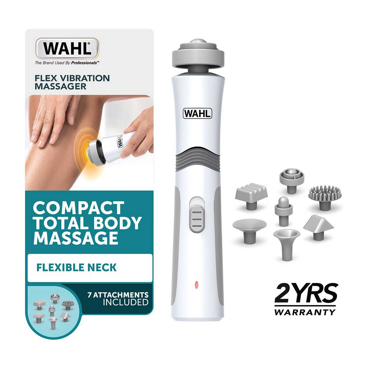 Wahl Flex Cordless Vibration Massager + 7 Attachment