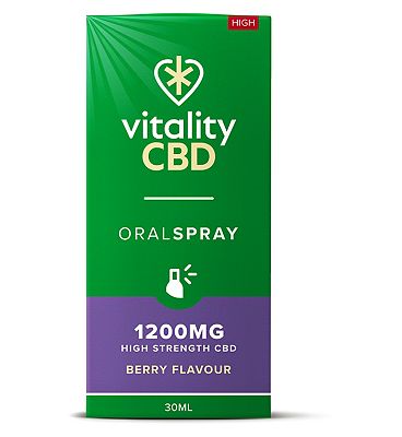Vitality CBD 30ml Oral Spray 1200MG High Strength CBD Berry Flavour