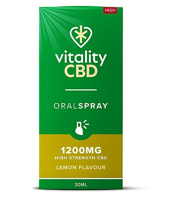 Vitality CBD 30ml Oral Spray 1200MG High Strength CBD Lemon Flavour