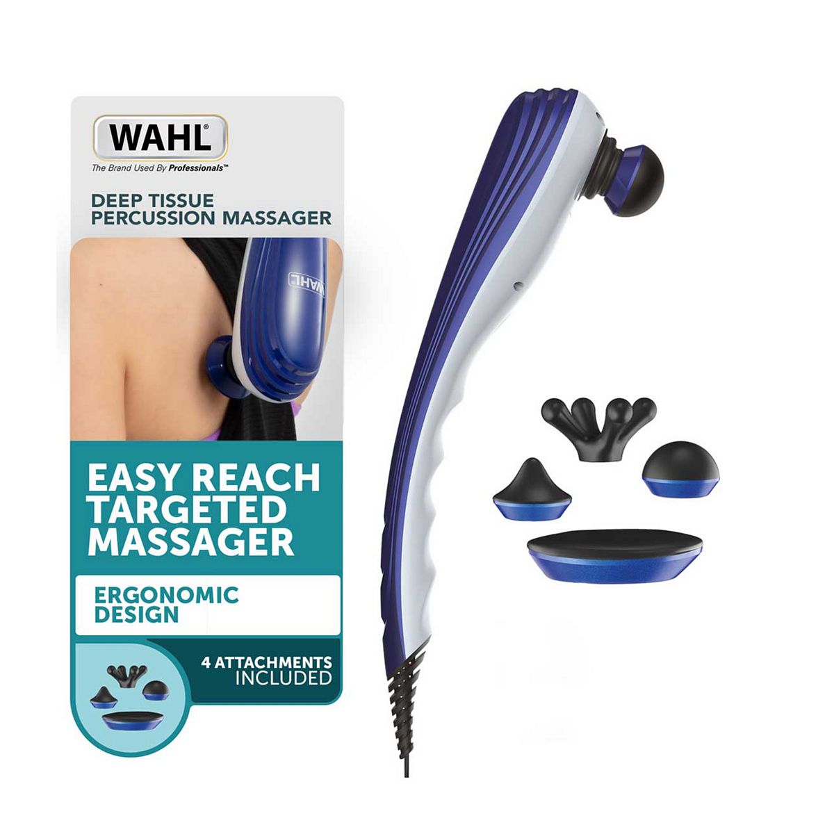 WAHL Deep Tissue Percusion Massager + 4 Attachments