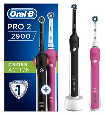 Oral-B Pro 2 2900 CrossAction Electric Toothbrush Duo Pack