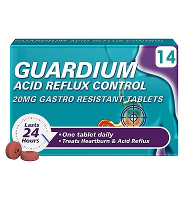 Guardium Acid Reflux Control Tabs Heartburn & Indigestion -14 tablets