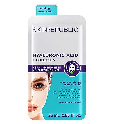 Skin Republic Hyaluronic Acid + Collagen Face Sheet Mask 25ml