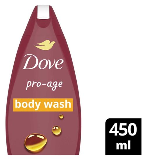 Dove  Pro Age body cleanser with 0% sulfate SLES Body Wash Shower Gel for nourished mature skin 450ml