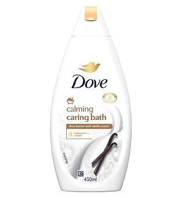 Dove Purely Pampering Shea Butter and Warm Vanilla with  moisturising cream Bath Soak for an indulgent bubble bath 450ml