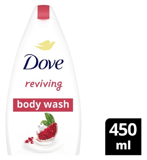 Dove Pomegranate & Verbena with ¼ moisturising cream Body Wash Shower Gel for softer, smoother skin 450ml