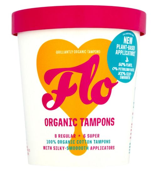 Flo Organic Eco-applicator Tampons Regular & Super 14pk