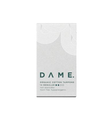 DAME Organic Non-applicator Regular Tampons 14ct