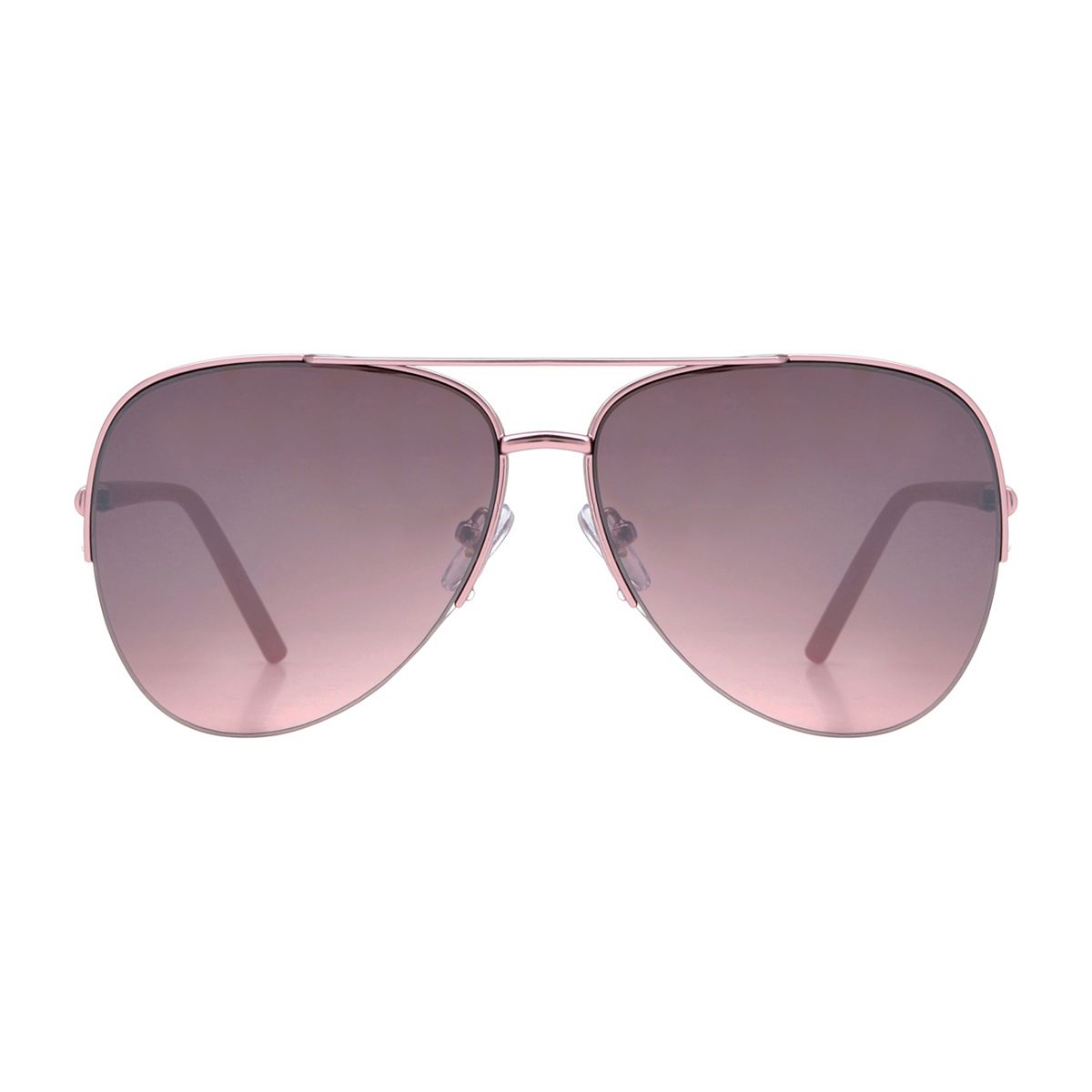   Ladies Fashion Sunglasses - Pink Semi-Rimless Frame Multicolor