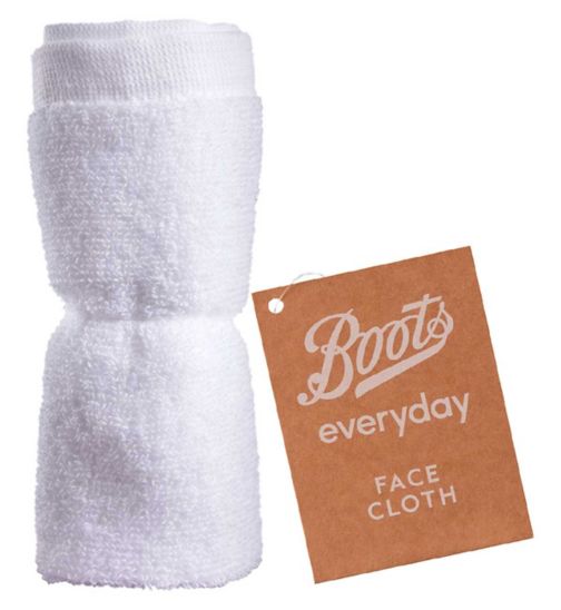 Boots Everyday Face Cloth White