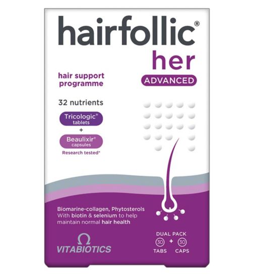Vitabiotics Hairfollic Her Advanced - 30 Tablets + 30 Capsules