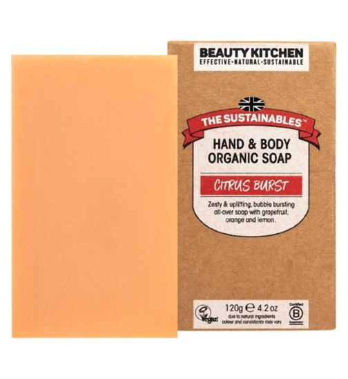 Beauty Kitchen The Sustainables Citrus Burst Organic Vegan Soap Bar 120g