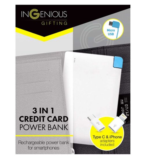 RED 5- INGENIOUS Credit Card Power Bank