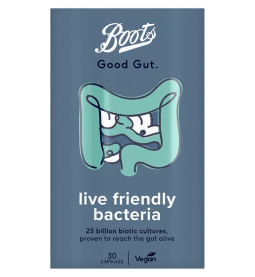 Customer pile purely Boots Good Gut Live Friendly Bacteria 30 Capsules - Boots