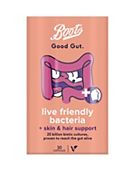 Boots Good Gut Live Friendly Bacteria + Skin & Hair Support 30 Capsules