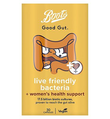 boots.com | Boots Good Gut Live Friendly Bacteria + Women's Health Support 30 Capsules
