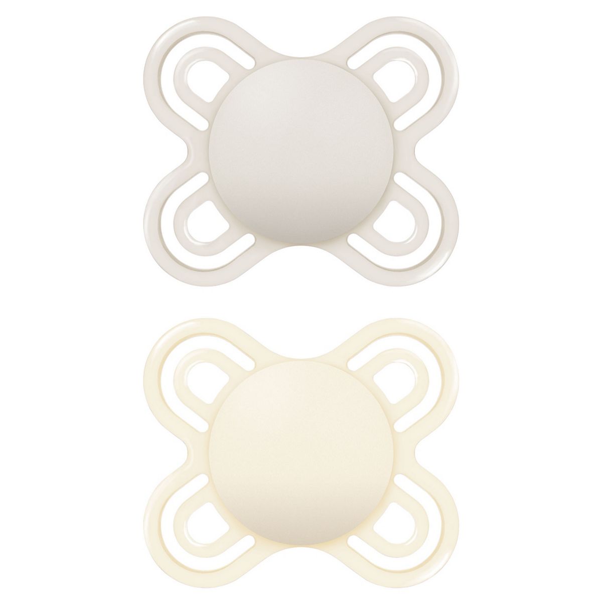 Mam Perfect 0-2 Months Soother 2 Pack - Grey And Linen