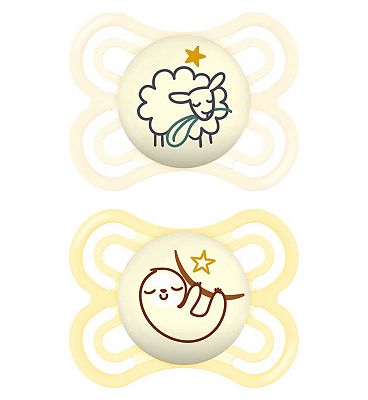 MAM Perfect Night 0-6+ Month Soother Double Pack