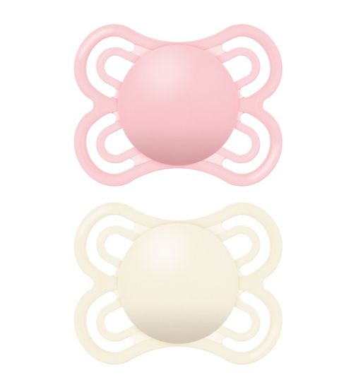 MAM Perfect 2-6 Months Soother Double Pack - Pink