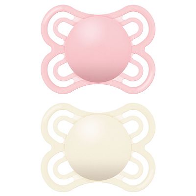 MAM Perfect 2-6 Months Soother Double Pack - Pink