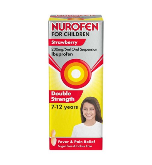 Nurofen For Children Strawberry 200mg/5mg Oral Suspension 100ml