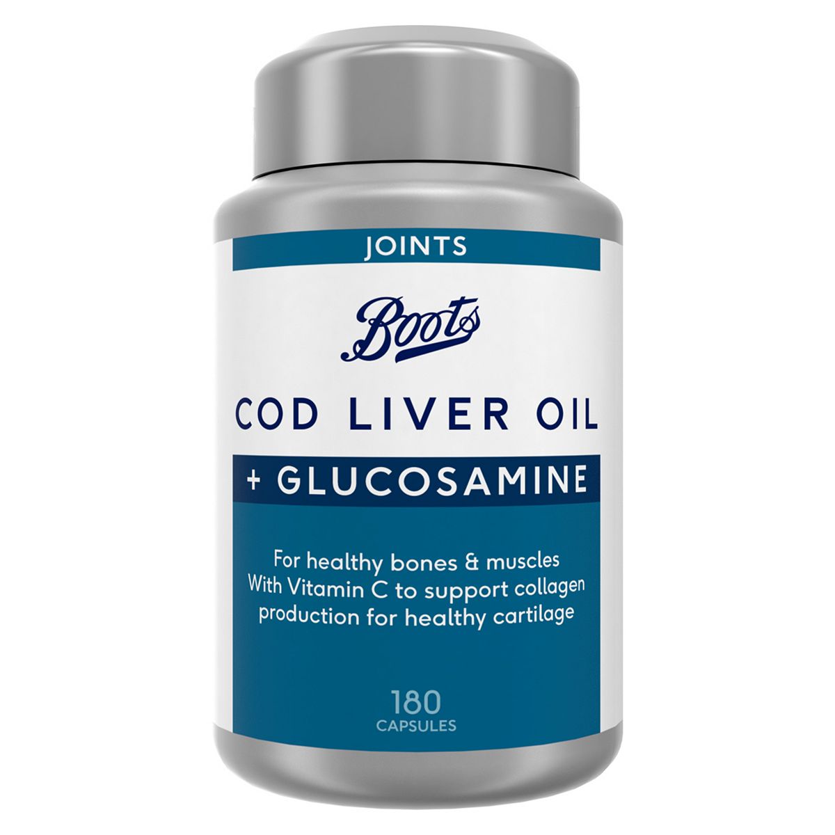   Cod Liver Oil + Glucosamine - 180 Capsules (6 Month Supply)