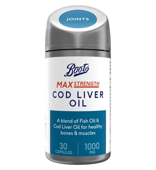 Boots Max Strength Cod Liver Oil 30 Capsules (1 month supply)