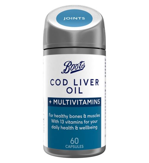 Boots Cod Liver Oil + Multivitamins 60 Capsules (2 month supply)