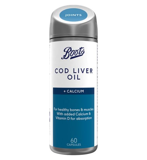Boots Cod Liver Oil + Calcium 60 Capsules (2 month supply)