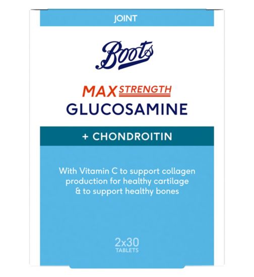 Boots Max Strength Glucosamine & Chondroitin 2 x 30 Tablets (1 month supply)